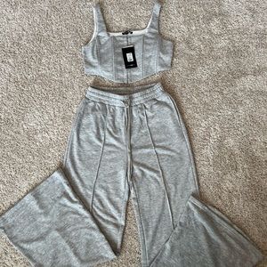 2pc grey jogger set